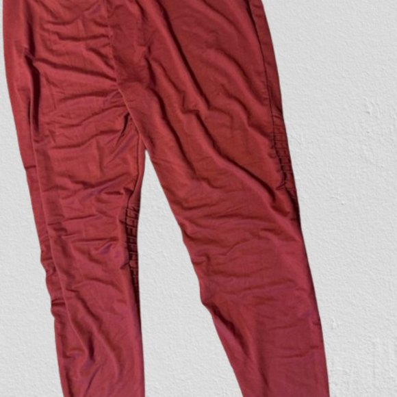 Fired Brick Wide Waistband MOTO Leggings (2) - Picture 3 of 7